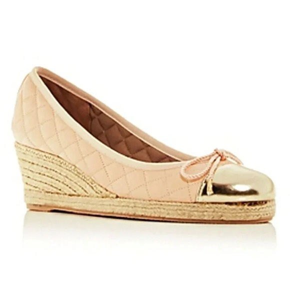 Paul Mayer Womens Just Orleans Quilted Espadrille Wedge Pumps Size 8.5 MSRP $250 - Picture 1 of 10